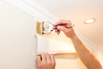 Pose de papier peint au Lesme — revêtements muraux et toiles de verre